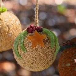 Christmas Fruit & Nut Birdseed Bell 8 Christmas Fruit & Nut Birdseed Bell -Botanical Bliss 22608 2