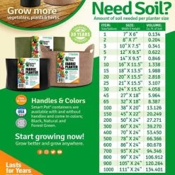 Smart Pot® Round Raised Bed Junior (Black) 50-Gallon Fabric Planter -Botanical Bliss 28969 2