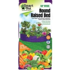Smart Pot® Round Raised Bed (Purple) 100-Gallon Fabric Planter -Botanical Bliss 29093 1