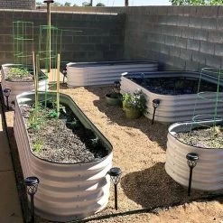 Vego Garden® 17-Inch 9 In 1 Modular Metal Raised Bed (White) 12 Vego Garden® 17-Inch 9 In 1 Modular Metal Raised Bed (White) -Botanical Bliss 29480 2