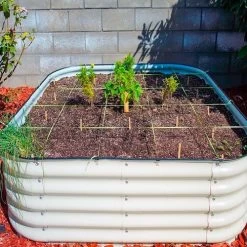 Vego Garden® 17-Inch 9 In 1 Modular Metal Raised Bed (White) 17 Vego Garden® 17-Inch 9 In 1 Modular Metal Raised Bed (White) -Botanical Bliss 29480 7