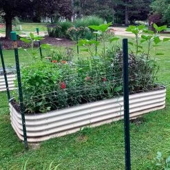 Vego Garden® 17-Inch 10 In 1 Modular Metal Raised Bed (White)