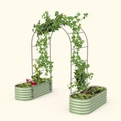 Vego Garden® Modular Arched Single Section 1.5 Foot Trellis System -Botanical Bliss 29486 4