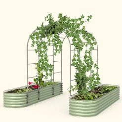 Vego Garden® Modular Arched Single Section 1.5 Foot Trellis System -Botanical Bliss 29486 7