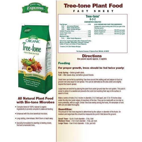 Espoma Organic® Tree-tone® Fruit And Shade Tree Food 4 Espoma Organic® Tree-tone® Fruit And Shade Tree Food - Image 2